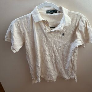 Boys white and navy ralph lauren polo shirt 18 size